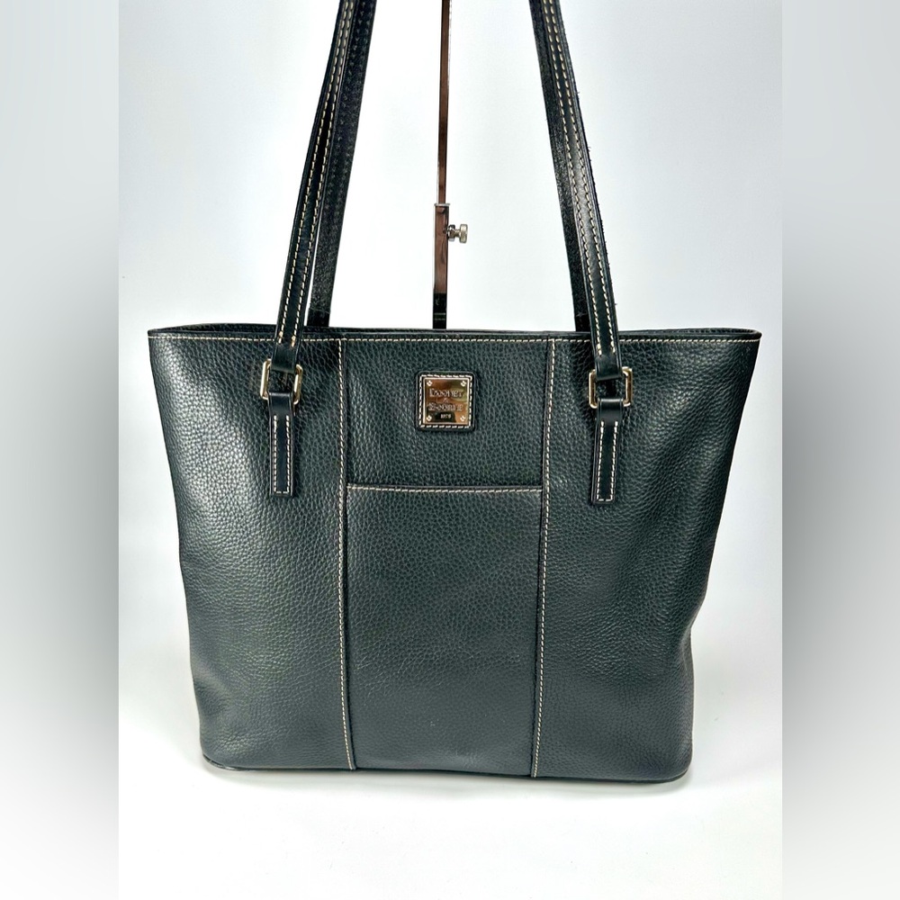 Dooney & Bourke Lexington Pebble Grain Black Leather Tote Bag - Picture 4 of 16